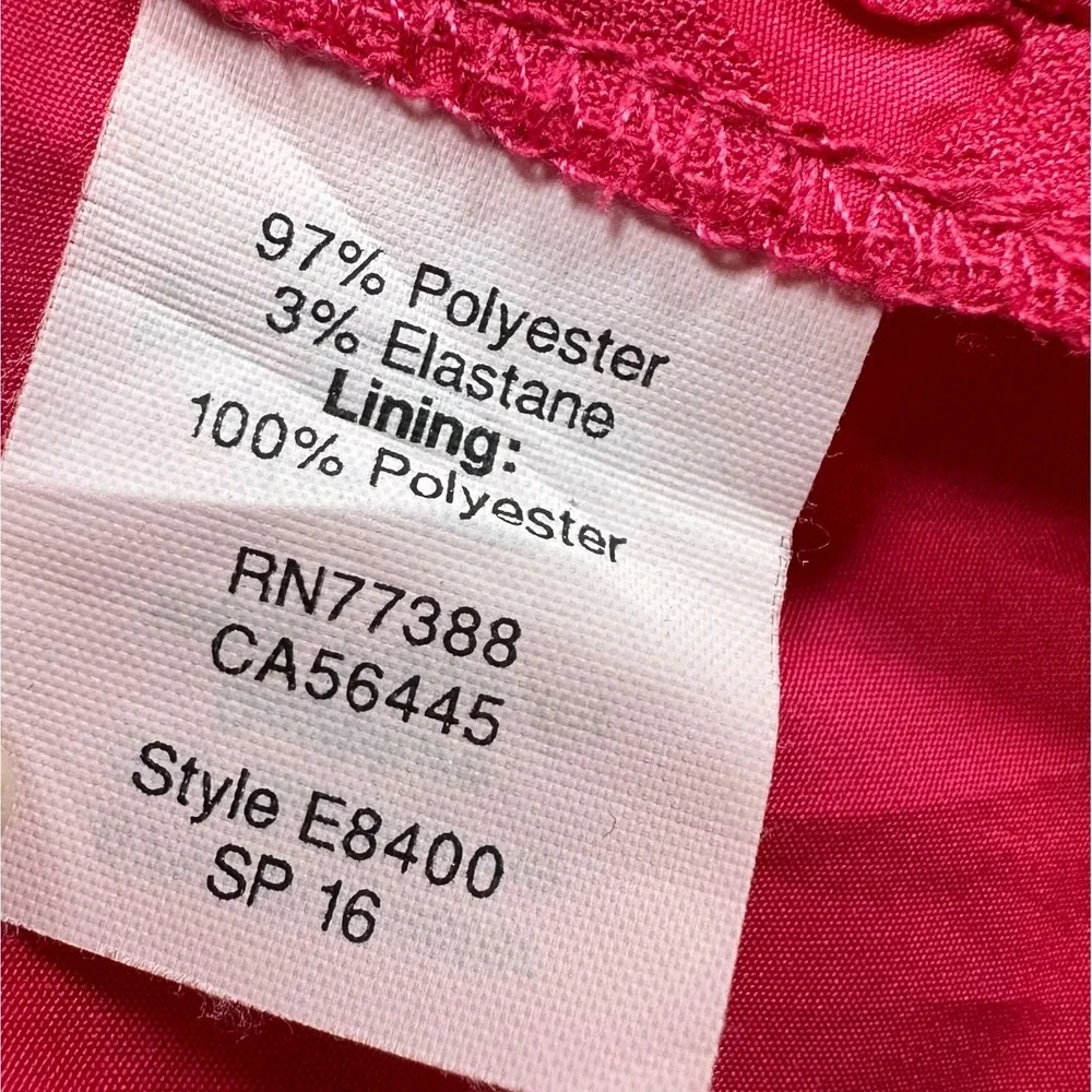J.CREW Fit & Flare Dress Hot‎ Pink Laser Cut Floral Cap Sleeve Women's Size 00
